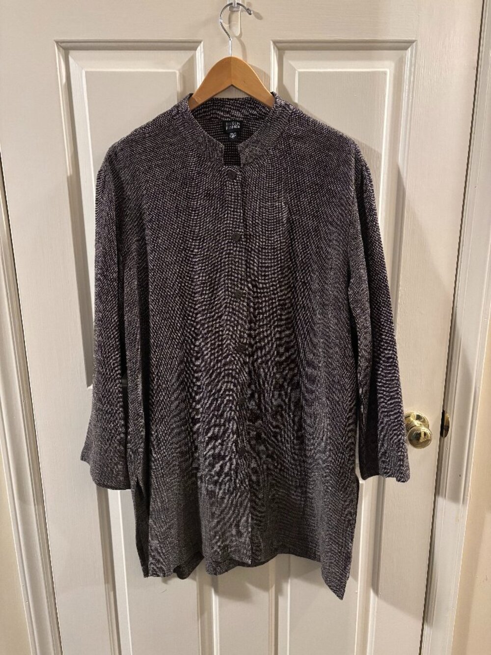 Eileen Fisher Women's Gray Tunic Top and Pants Set ~ Viscose/Linen~ Large